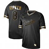 Orioles 8 Cal Ripken Jr Black Gold Nike Cooperstown Collection Legend V Neck Jersey Dzhi,baseball caps,new era cap wholesale,wholesale hats